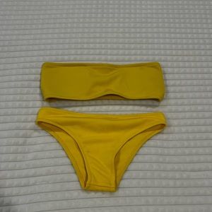 Yellow two piece bikini